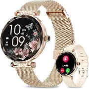 Smart Watch for Women Answer/Make Calls, 1.19" AMOLED Display, Smartwatch with 2 Straps, SpO2/Heart Rate/Sleep Monitor, 100+ Sport Modes, IP68 Waterproof Fitness Tracker for Android iOS