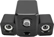 360° Surround Sound,Wired Computer Speaker, Independent Volume Knob, USB Powered, Bass Diaphragm, 90Hz-20KHz Frequency Response, 5w+3wx2 Power Output