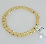 Real 10k Yellow Gold Bracelet Solid Cuban Link 7 Inch 7mm 10kt Women Bracelet