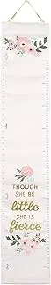 Pearhead 'Though She Be Little She is Fierce' Growth Chart, Floral, Height Measuring Chart, Wall Decor for Kids