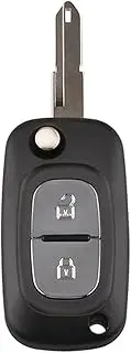 FLJKCT Remote Car Key Shell 2 Buttons Flip Floding Smart Car Key Case,for Renault Modus Kangoo Scenic Clio Megane
