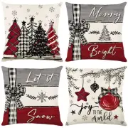 2Pcs 45x45cm Christmas Tree Cushion Cover Luxury Pillow Shell Sofa
