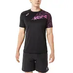 ASICS [2051A307-001] 男 短袖 上衣 T恤 排球 運動 訓練 休閒 亞瑟士 黑 桃紅