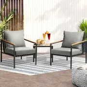 Livsip Outdoor 3 Piece Bistro Set Lounge & Sofa Set