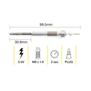 Tridon Glow Plug for Peugeot 508 8D 508 SW 8E 2.2L 4cyl 150kW 4HL 2010-2018