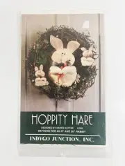 Hoppity Hare Quilt Plush Pattern Indygo Junction 8" and 20" Rabbit Easter VTG