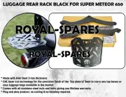 "LUGGAGE REAR RACK, BLACK" FIT FOR ROYAL ENFIELD SUPER METEOR 650