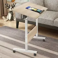 在飛比找樂天市場購物網優惠-折疊電腦桌子帶滾輪可移動可升降簡易床邊筆記本電腦桌