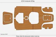 2018 Contender 25 Bay Swim Platform Cockpit Boat EVA Foam Teak Deck Flooring Mat