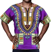 [DA'IKI] Dashiki Cotton Shirt African Tribal Kaftan Boho Caftan Unisex