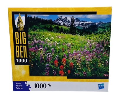 Mount Rainier Jigsaw Puzzle NEW 1000 Pc Flowers 20 1/8X 26 3/16in Prity Mail Sh