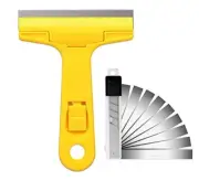 Razor Blade Scraper, 4" Scraper Tool with 10 Extra Replacement Metal Blades