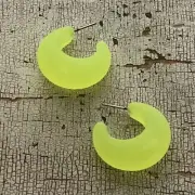 Neon Yellow Chunky Snail Shell Hoop Earrings