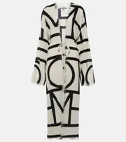 [Toteme] Toteme Monogram cotton wrap dress AU 16 white