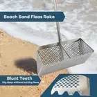 Sand Flea Rake Sand Sieve Handheld Steel Seafood Digging Rake Long Handle