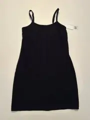 NWT Beyond Yoga Black Darkest Night Space-dye Essential Mini Dress Size XS