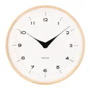 Karlsson Oasado Dome Wall Clock White & Natural 30cm