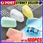 UP TO 100PCs Travel Toothbrush Head Cover Cap Case Outdoor Brush Cleaner Protect