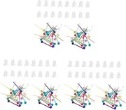 [TEHAUX] 2 Sets Plastic Earplugs Black Stud Earrings Earrings Girls' Accessories Clear Earring Studs Blank Studs Nose Pin Bone Stud Plastic Earrings for Sensitive Ears