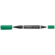 Staedtler Lumocolour Duo Permanent Pen Green