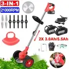 Cordless Grass Trimmer Lawn Grass Brush Cutter Blade Whipper Snipper Tool /Wheel