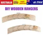 DIY Wooden Hangers 38cm Home Wardrobe Craft Coat Clothes Hook Hanger Wood 8x 24x