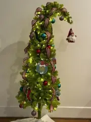 Hobby Lobby Bright Green Whimsical Christmas Grinch 5ft LED Tree Tik Tok Limited