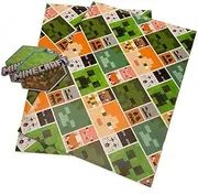 Official Minecraft Gift Wrap 2 Sheets 2 Tags, Gift Wrap for Presents, Climate Pledge Friendly Gift Wrap, Minecraft Recyclable Gift Wrap, Officially Licensed Gift Wrap