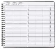 TIME55 TimeScan 3 Column Wirebound Book 15 Minute Spacing 8am-7pm