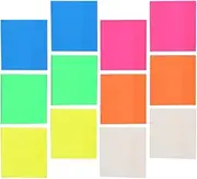 KALLORY 12Pcs Safe Pet Sticky Index Tabs for Book Annotation Fluorescent Bookmark Strips for Quick Reference Self Adhesive Tab Bookmarks for Office Study Meetings