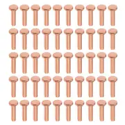 100 Pcs 5/64" x 5/16" Flat Head Copper Solid Rivets Fasteners