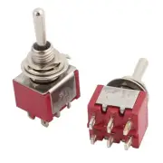 15Pcs AC 250V/2A 120V/5A DPDT Toggle Switch Replacement 6Pin On/Off/On Mini