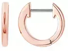 Gold Plated Cuff Earrings Set 14K Rose Stud Small Hoop Women Girls Cartilage Pie