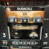 在飛比找樂天市場購物網優惠-好市多 Duracell LED 頭燈 3入組