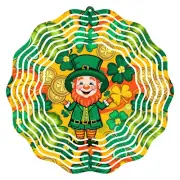 St. Patrick's Day Wind Spinner Kinetic Metal Large 3D Rotating Sculpture 10 in.