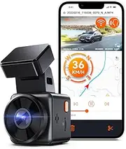 [VANTRUE] E1 Lite WiFi Dash Cam, 1080P Mini Dash Camera with GPS and Speed, Free APP, Voice Control, 24 Hours Parking Mode, Night Vision, Motion Detection, G-Sensor, Loop Recording, Support 512GB Max