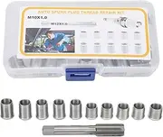 Spark Plug Thread Repair kit, M10x1.0 Thread Inserts and M12x1.0 Tap Repair kit for Automotive Engine