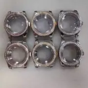 Watch Case Glass PVD Steel Electroplated Stone Bezel Case for NH35/NH36 Movement