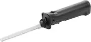 Lenoxx Healthy Choice Stainless Steel Cordless Electric Knife - Rechargeable, Sturdy Grip, Detachable Knife Blades - Safety Activation & Locking - LED Indicator, Adapter Included - Black
