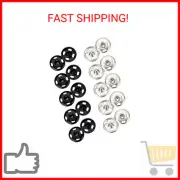 Sumind 100 Sets Sew-on Snap Buttons Metal Snap Fastener Buttons Press Button for