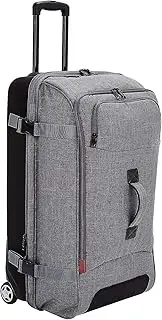 Amazon Basics Rolling Travel Duffel Bag Luggage with Wheels, Large, 78cm, Grey