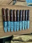LOT OF 9 Pcs Handmade Damascus Steel /Camping Skinner Knife Bull Cutter