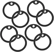 GANAZONO 8pcs Black Silicone Dog Tag Protectors Noise Reduction Silencers for Pet Collars Rubber Tag Protectors for Quieter Outdoor Adventures Durable Edge Guards