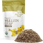 Halo Naturals Organic Mullein Leaf Cut & Sifted, 4 Ounces (Verbascum thapsus) USDA Certified | Resealable Pouch| Packaged in The USA (Pack of 1)