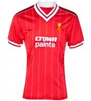 Score Draw Liverpool 1982 Home Shirt Red Medium Adults