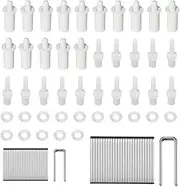 [IONPSHG] 125 Pcs Louvers Repair Pins Kit with 15 Springs, Plantation Shutter Parts for Movable Blade Repair, Spring Loaded Replacement Pins, Window Tools Supplies