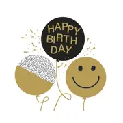 Hammond Gower Piano Happy Birthday Balloons Card - 15.5x15.5cm