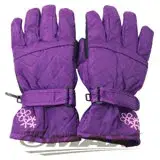 在飛比找遠傳friDay購物優惠-OMAX菱格花防潑水防寒機車手套-紫色