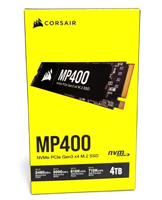 Corsair MP400 NVMe PCle Gen3 x4 M.2 SSD nvmExpress 4TB Black CSSD-F4000GBMP400
