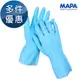 MAPA 清潔手套 家事手套 天然橡膠手套 植绒內襯 耐酸鹼手套 防水手套 超薄手套 長度30.5cm 117 多雙優惠